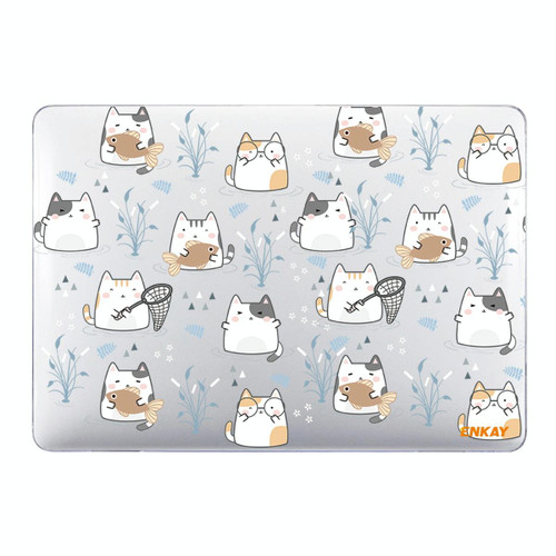 ENKAY Animal Series Pattern Laotop Protective Crystal Case For MacBook Pro 16.2 inch A2485 2021/A2880 2023(Cute Cat)