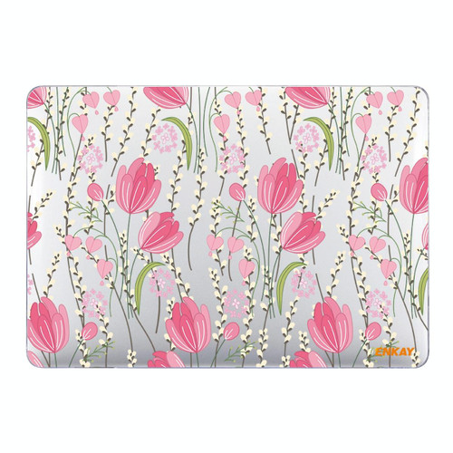 ENKAY Flower Series Pattern Laotop Protective Crystal Case for MacBook Pro 16 inch A2141(Tulips)