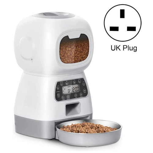 Button Style 3.5L Elf Pet Feeder Automatic Feeder(With UK Power Supply)