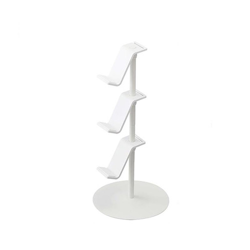 Gamepad Storage Rack Desktop Headphone Storage Rack, Color:  3 Floors White