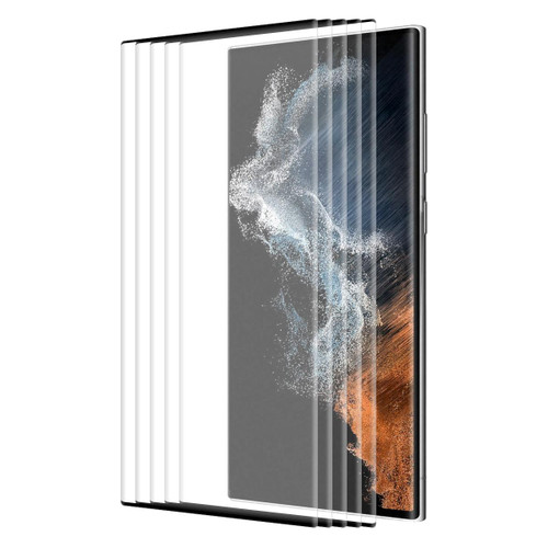 For Samsung Galaxy S22 Ultra 5pcs ENKAY 3D Hot Bending Explosion-proof Full Tempered Glass Film
