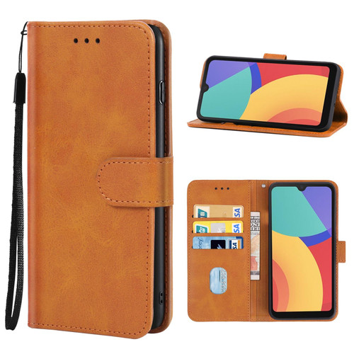 For Alcatel 1L Pro 2021 Leather Phone Case(Brown)