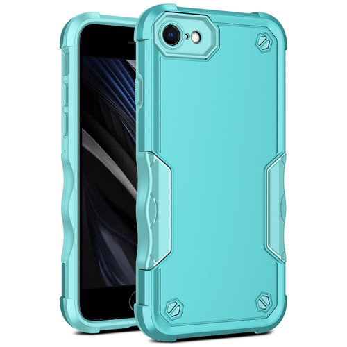 For iPhone SE 2022 / SE 2020 / 8 / 7 Non-slip Armor Phone Case(Mint Green)