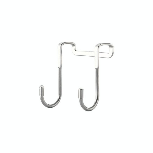 5 PCS S-Shaped Double Hook Stainless Steel Coat And Drawer Door Rear Hook(Stainless Steel Color)