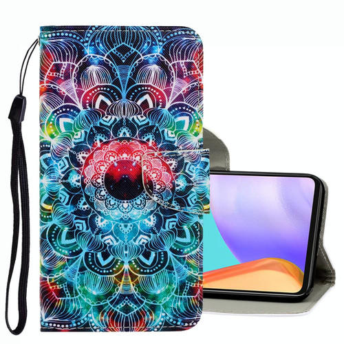 For Samsung Galaxy A53 3D Colored Drawing Leather Phone Case(Mandala)