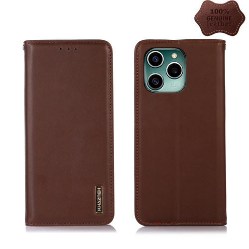 For Honor 60 SE KHAZNEH Nappa Top Layer Cowhide Leather Phone Case(Brown) For Honor 60 SE KHAZNEH Nappa Top Layer Cowhide Leather Phone Case(Brown)