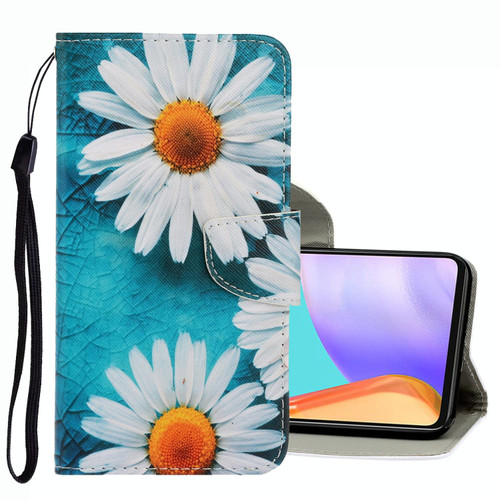 For Samsung Galaxy A33 5G 3D Colored Drawing Leather Phone Case(Chrysanthemum)