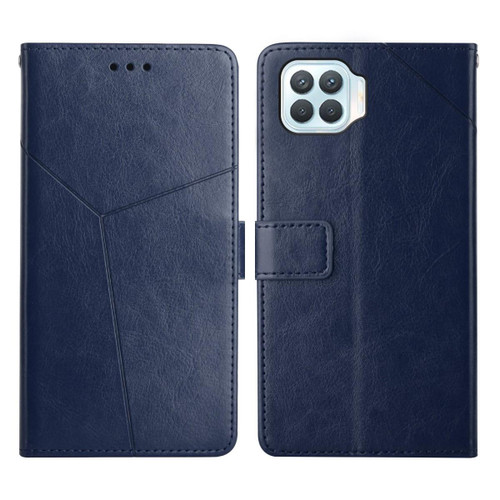For OPPO F17 Pro Y Stitching Horizontal Flip Leather Phone Case(Blue) For OPPO F17 Pro Y Stitching Horizontal Flip Leather Phone Case(Blue)