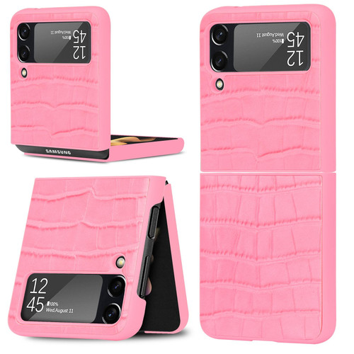 For Samsung Galaxy Z Flip3 5G Bamboo Texture Phone Case(Pink)