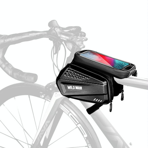 WILD MAN ES6 1.2L Multifunctional Bicycle Front Beam Bag(Black)