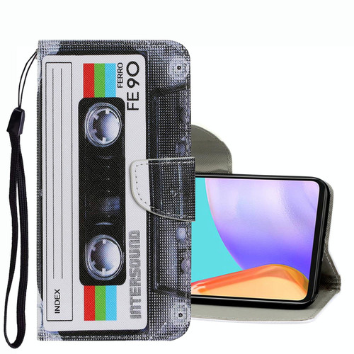 For Samsung Galaxy A33 Coloured Drawing Pattern Leather Phone Case(Tape)