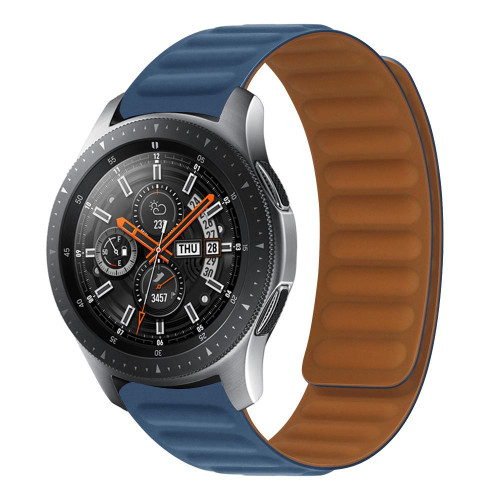 22mm Silicone Magnetic Watch Band For Honor Watch GS3 / Magic(Dark Blue)