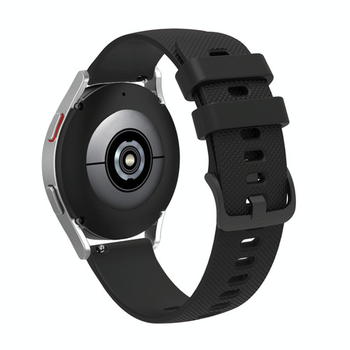 20mm Pockmarked Tonal Buckle Silicone Watch Band for Huawei Watch / Samsung Galaxy Watch(Black) 20mm Pockmarked Tonal Buckle Silicone Watch Band for Huawei Watch / Samsung Galaxy Watch(Black)