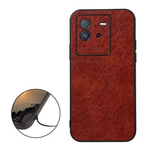 For vivo iQOO Neo6 Accurate Hole Crazy Horse Texture PU Phone Case(Brown) For vivo iQOO Neo6 Accurate Hole Crazy Horse Texture PU Phone Case(Brown)