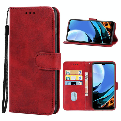 Leather Phone Case For Xiaomi Redmi 9C NFC(Red) Leather Phone Case For Xiaomi Redmi 9C NFC(Red)