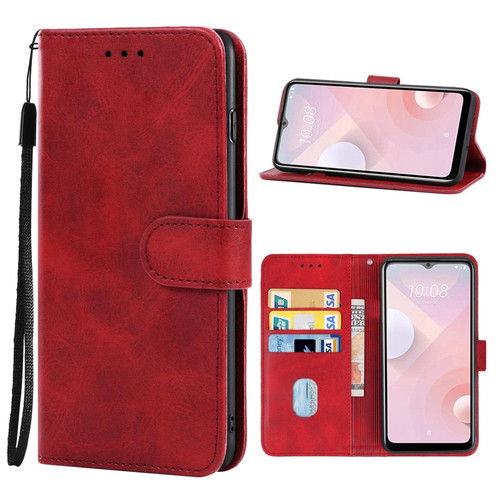 Leather Phone Case For HTC Desire 20+(Red)