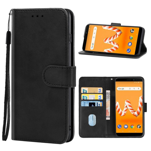 Leather Phone Case For Wiko Sunny4 Plus(Black)