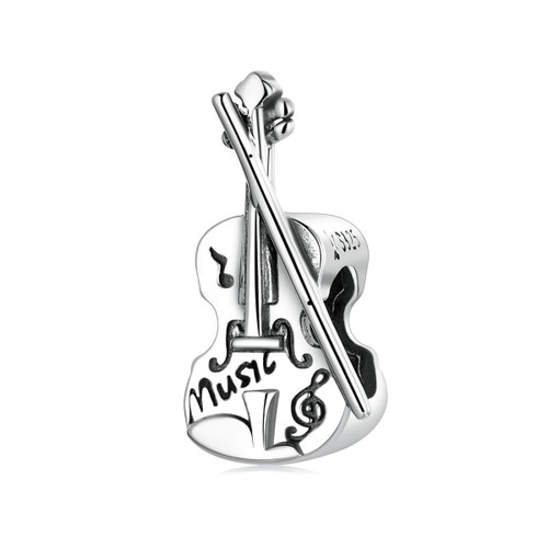 S925 Sterling Silver Retro Violin Beads DIY Bracelet Necklace Accessories S925 Sterling Silver Retro Violin Beads DIY Bracelet Necklace Accessories
