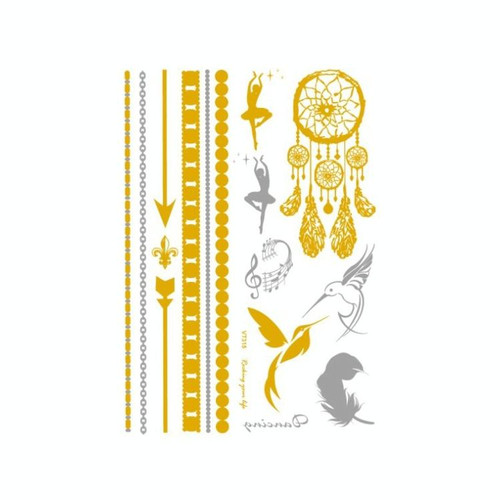 10 PCS Waterproof Hot Stamping Fashion Temporary Tattoo Stickers(VT-316)