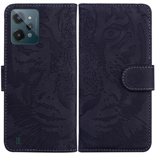 For OPPO Realme C31 Tiger Embossing Pattern Leather Phone Case(Black) For OPPO Realme C31 Tiger Embossing Pattern Leather Phone Case(Black)