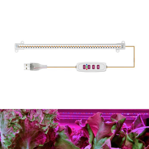 LED Plant Growth Lamp Time Potted Plant Intelligent Remote Control Cabinet Light, Style: 30cm One Head(Red Blue)