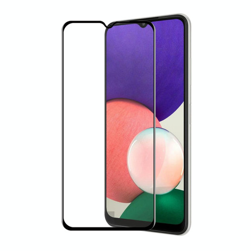 For Samsung Galaxy A22 5G ENKAY Hat-Prince Full Glue Tempered Glass 6D Full Coverage Anti-scratch Protector