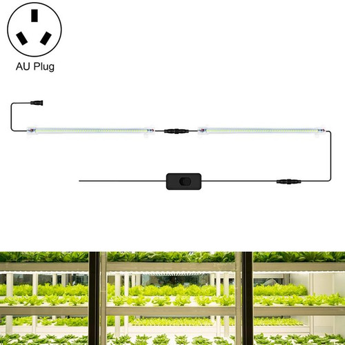 LED Plant Lamp Household Full Spectral Filling Hard Lamp Strip, Style: 30cm 2 Head(Sun Light AU Plug)