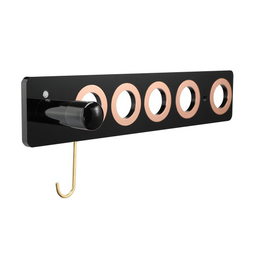 JD01 Punch-Free Hange Acrylic Hair Dryer Storage Bracket For Dyson Hair Dryer(Black)