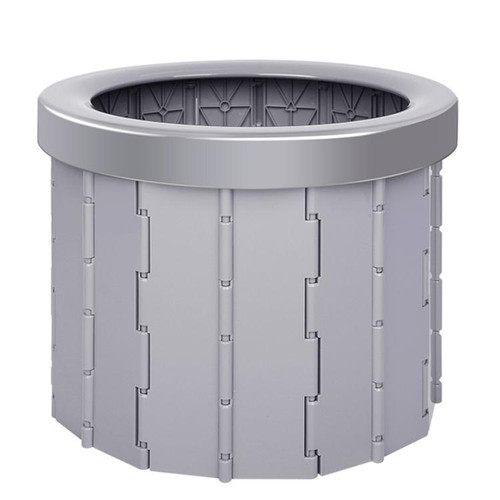 Folding Toilet Travel Car Toilet With Cover Indoor Portable Emergency Camping Toilet(Grey)
