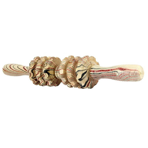 2 PCS Wooden Abdominal Massager Leg Roller Massager(368 Massage Wheel)