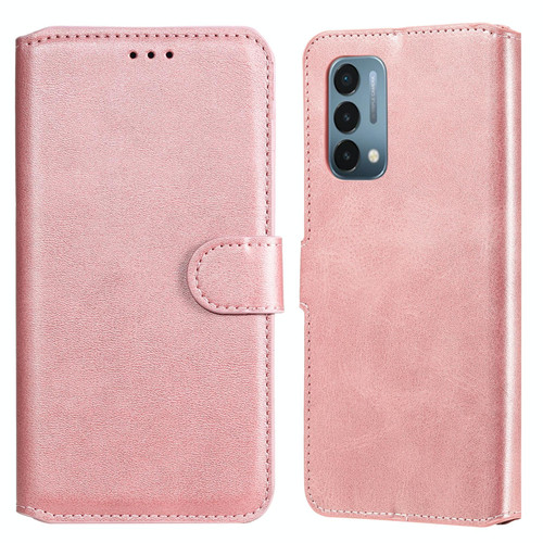 Classic Calf Texture PU + TPU Horizontal Flip Leather Case with Holder & Card Slots & Wallet For OnePlus N200 5G(Rose Gold)