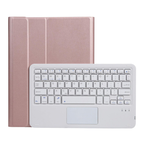 AW11-A Detachable Lambskin Texture Ultra-thin TPU Bluetooth Keyboard Leather Tablet Case with Touchpad & Stand For Huawei MatePad 11 2021(Rose Gold)