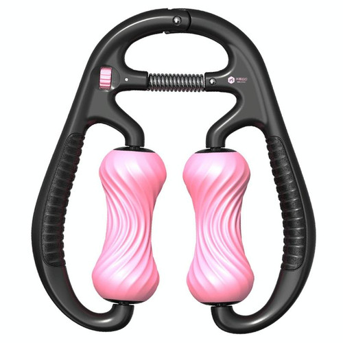 MIKE 2 PCS Loop Leg Roller Massager Muscle Spiral Line Relaxation Yoga Foam Roller(Girl Pink)