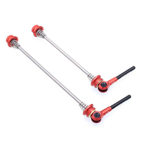 EVERDAWN Mountain Highway Bike Titanium Alloy Axis Quick Removal Rod Front And Rear Rollers Open Flower Drum Fixed Axis Trolley(Red)