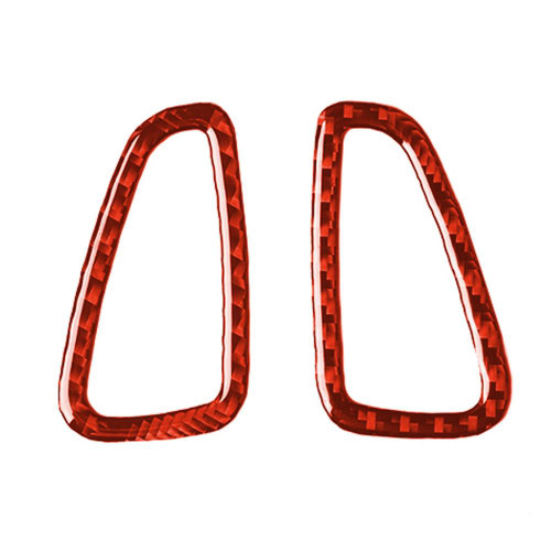 Car Carbon Fiber Dashboard Air Outlet Decorative Sticker for Chevrolet Camaro 2017-2019, Left and Right Drive Universal (Red)