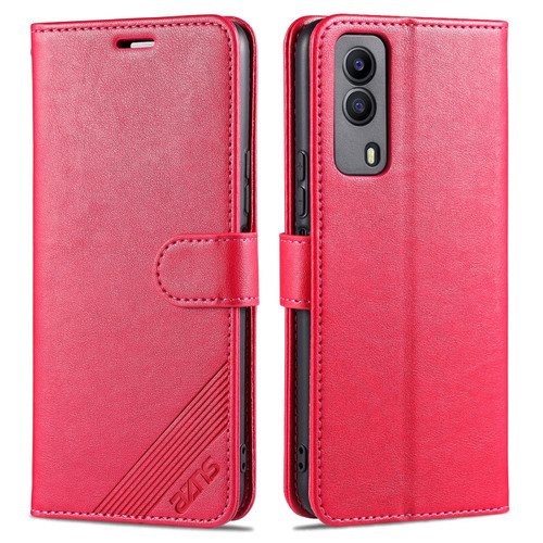 For vivo Y53s AZNS Sheepskin Texture Horizontal Flip Leather Case with Holder & Card Slots & Wallet(Red)