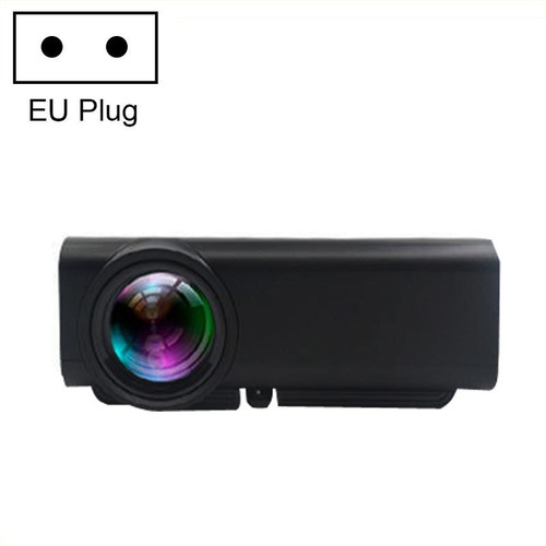 YG530 LED Small 1080P Wireless Screen Mirroring Projector, Power Plug:EU Plug(Black)