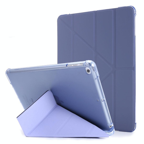 For iPad Air 2 Airbag Deformation Horizontal Flip Leather Case with Holder & Pen Holder(Purple)