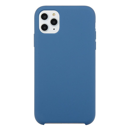 For iPhone 11 Pro Max Solid Color Solid Silicone  Shockproof Case (Ice Blue)