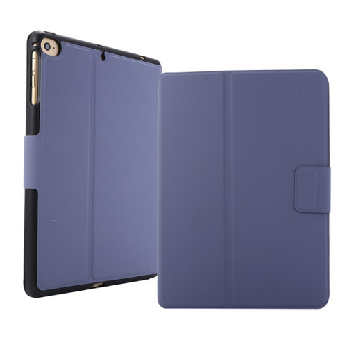 For iPad mini 5 / 4 / 3 / 2 / 1 Electric Pressed Texture Horizontal Flip Leather Case with Holder & Pen Slot(Lavender Gray)