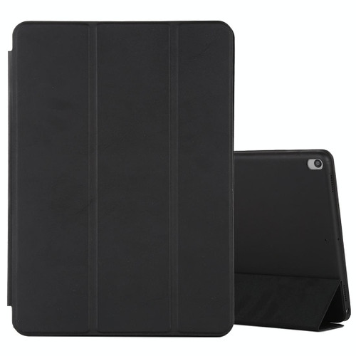 For iPad Air 3 10.5 inch Horizontal Flip Smart Leather Case with Three-folding Holder(Black)