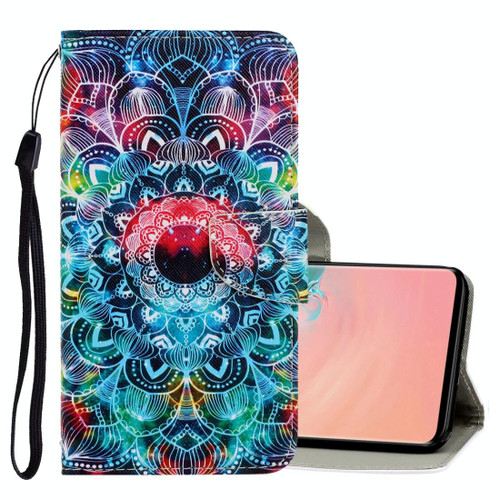 For Galaxy S10e 3D Colored Drawing Horizontal Flip PU Leather Case with Holder & Card Slots & Wallet(Mandala)