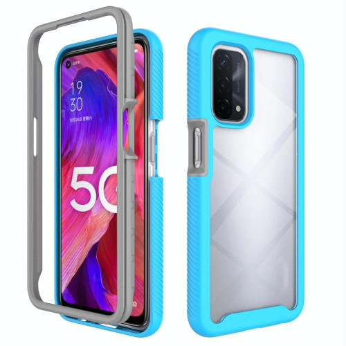 For OnePlus Nord N200 5G Starry Sky Solid Color Series Shockproof PC + TPU Protective Case(Light Blue)