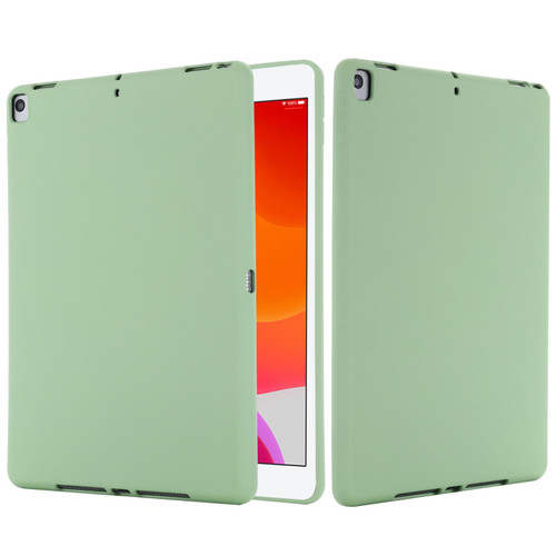 Solid Color Liquid Silicone Dropproof Full Coverage Protective Case For iPad 10.2 2019 / 10.2 2020 / 10.2 2021 / Pro 10.5 2017 / Air 10.5 2019(Green)