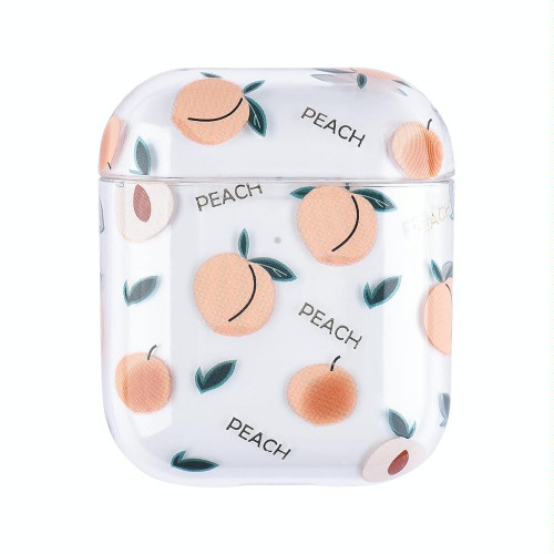 Bronzing Fruit Pattern PC Earphone Hard Protective Case For AirPods 1 / 2(F04)