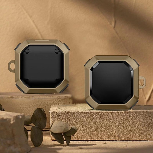 Wireless Earphones Thunder Battlegear Anti-fall Protective Case with Hook Up For Samsung Galaxy Buds Live / Buds 2 Pro(Brown)