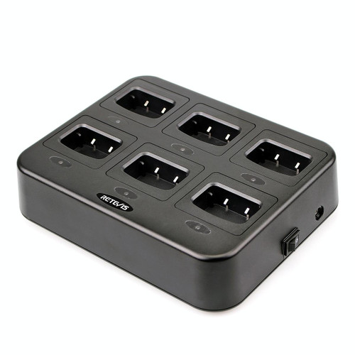 RETEVIS RTC777 Six-Way Walkie Talkie Charger for Retevis H777, EU Plug