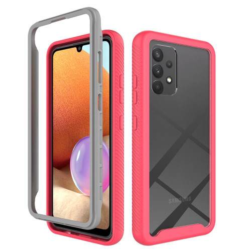 For Samsung Galaxy A32 4G Starry Sky Solid Color Series Shockproof PC + TPU Protective Case(Red)