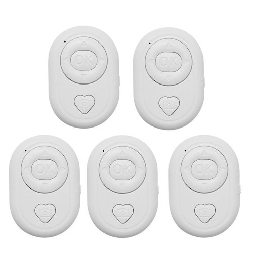 5 PCS Wireless Camera Controller Mobile Phone Multi-Function Bluetooth Selfie, Colour: S1 White Bagged