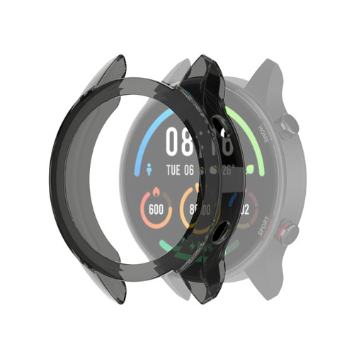 For Xiaomi Watch Color Sport Half Coverage Hollowed TPU Protective Case(Transparent Black) For Xiaomi Watch Color Sport Half Coverage Hollowed TPU Protective Case(Transparent Black)